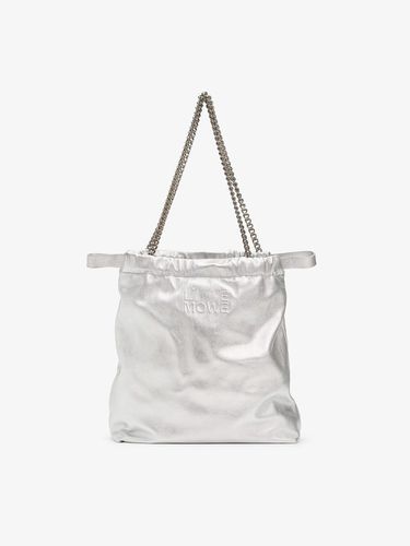 Glossy Leather Adjustable Gather String Bag [] - LE MOWE - Modalova