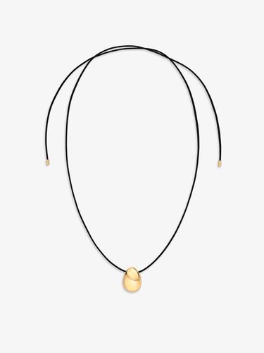 Vegan Leather Droplet Shaped Necklace [] - LE MOWE - Modalova