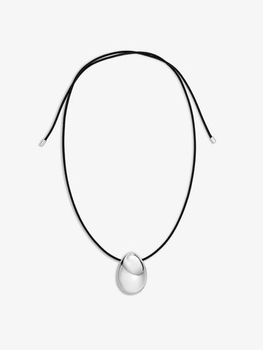 Vegan Leather Adjustable Droplet Necklace [] - LE MOWE - Modalova