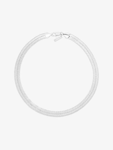 Plated Embossed Chain Necklace [] - LE MOWE - Modalova