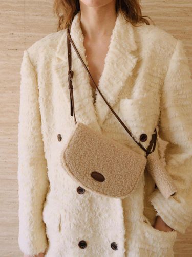 Mini Saddle Boucle Leather Bag [Beige] - ROH SEOUL - Modalova