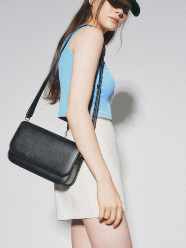 Wide Structured Adjustable Shoulder Bag - ELINT - Modalova