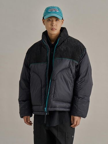 Corduroy Contrast Piping Down Heavyweight Parka [Black] - NONTYPE - Modalova