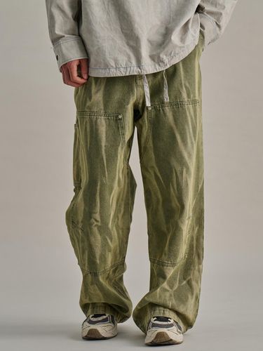 TwoTone Heavy-Weight Loose-Fit Carpenter Denim Pants [Khaki] - NONTYPE - Modalova