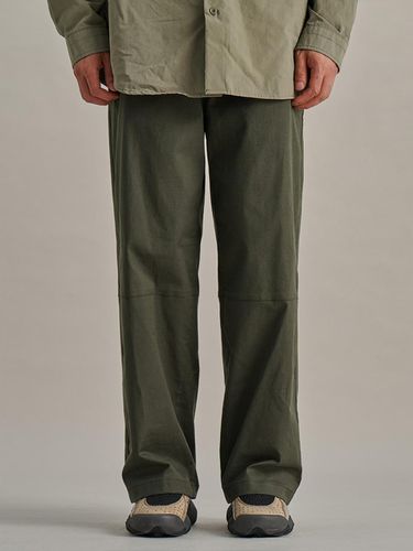 Zipper Hidden Transformable Twill Cotton Pants [KHAKI] - NONTYPE - Modalova