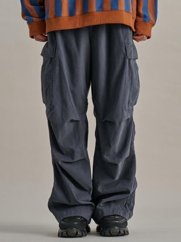 Heavy Wide Fit Cotton Cargo Pants [Grey] - NONTYPE - Modalova