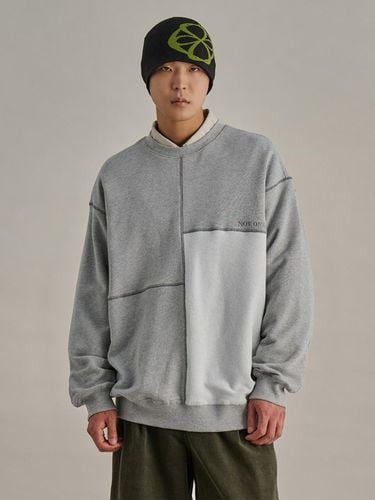 Heavy Weight Cotton Polyester Reverse Panel Sweatshirt [Grey] - NONTYPE - Modalova