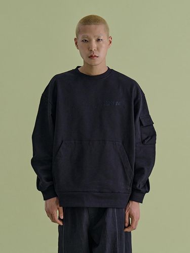 Utility Logo Oversized Cotton Sweatshirt [Beige] - NONTYPE - Modalova