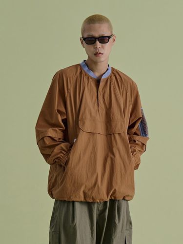 Mesh Paneled Ripstop Anorak Jacket [Camel] - NONTYPE - Modalova