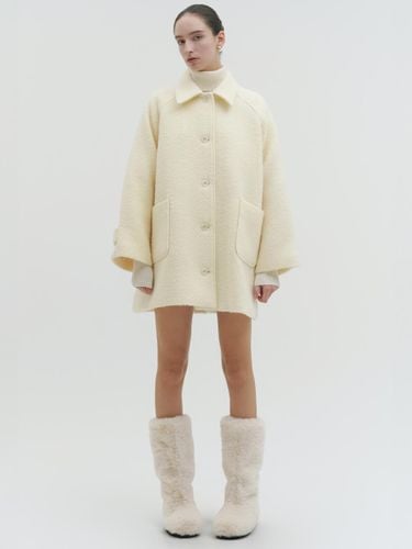 Alpaca Boucle Merino Wool Half-Length Mac Coat [Buttery Yellow] - OER - Modalova