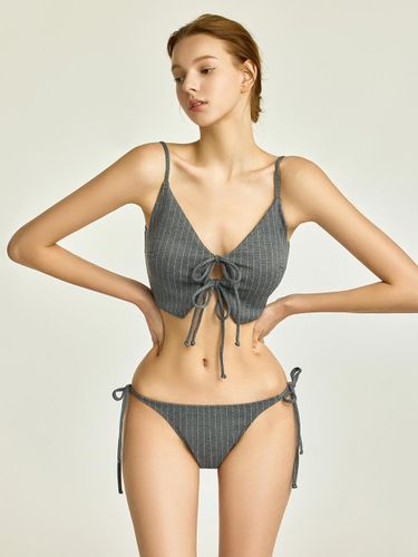 String-tie Classic Bustier [Grey] - AGNEL - Modalova