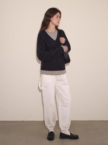 French Terry Carpenter Jogger Pants [Beige] - LEUNI - Modalova