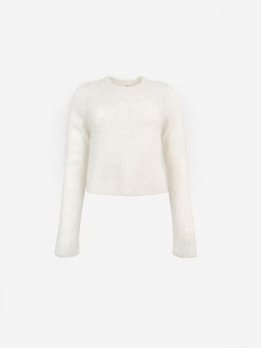 Alpaca Premium Round Neck Knitwear [White] - LA KOSMO - Modalova