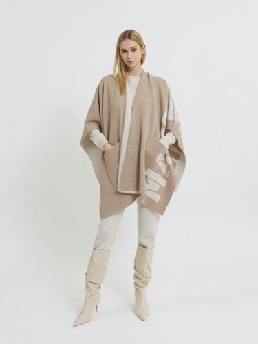 Double-knit Italian Cashmere Blend Cape [Beige] - Mare di mari - Modalova