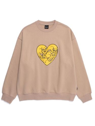 Oversized Heavy-Weight Terry Sweatshirt [Beige] - BAJOO BIJOO - Modalova