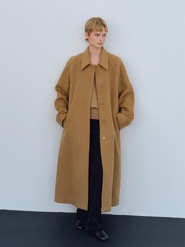 Cashmere Double-faced Maxi Coat [Camel] - LENUEE - Modalova