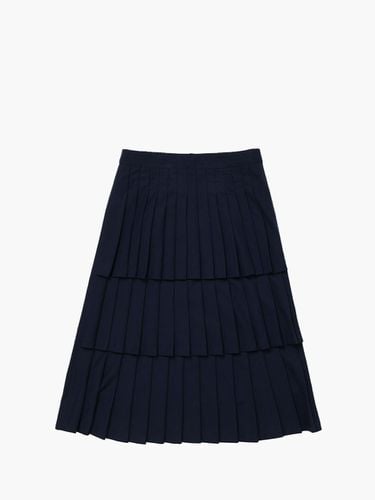 Classic Pleated Korean Skirt [Navy] - UNKNOWN BLUE - Modalova