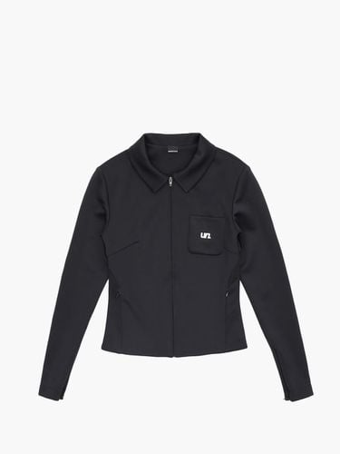 Creative Uniform Zippered Statement Jacket [BLACK] - UNKNOWN BLUE - Modalova