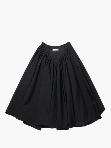 Bustier A-line Midi Skirt [Black] - UNKNOWN BLUE - Modalova