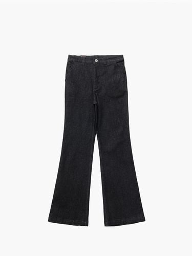 Stretchy Cotton Boot Cut Denim Pants [Black] - UNKNOWN BLUE - Modalova