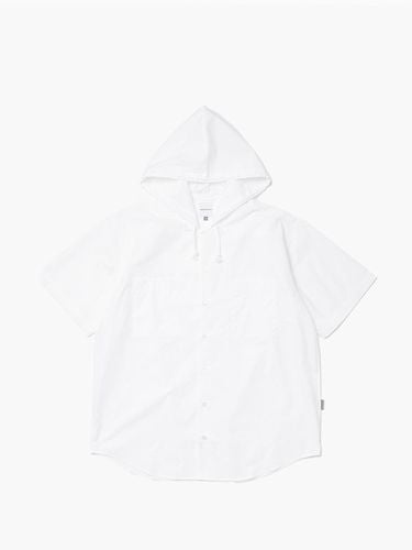 Hooded Relaxed Fit Cotton Shirt [Beige] - UNKNOWN BLUE - Modalova