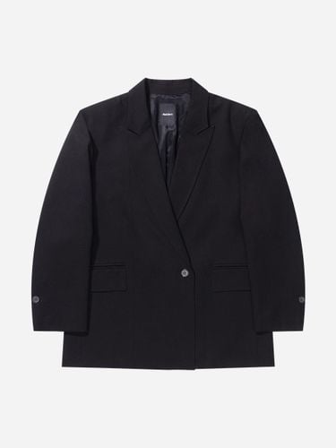 Back Slit Daddy Fit Oversized Blazer [BLACK] - fielders - Modalova