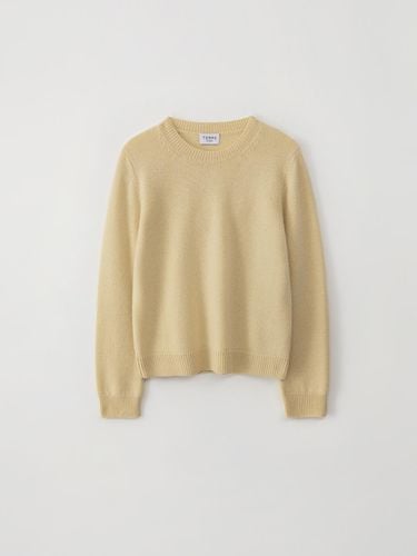 Cashmere Crew Neck Thick-Weight Top [Buttery Yellow] - TERRE DE CASHMERE - Modalova