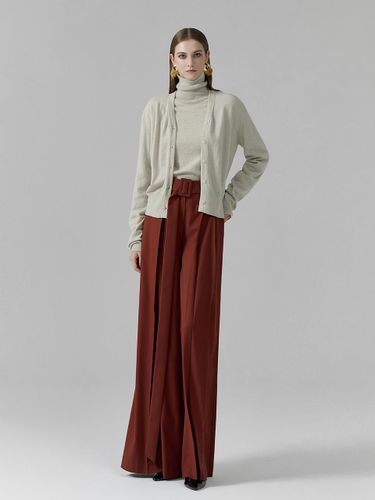 Pleated Wide-leg Belted Pants [] - NUMERO SETTE - Modalova