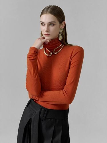 Cashmere Silk Turtleneck Top [] - NUMERO SETTE - Modalova