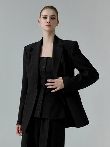 Over Shoulder Half Double Button Wool Jacket [] - NUMERO SETTE - Modalova