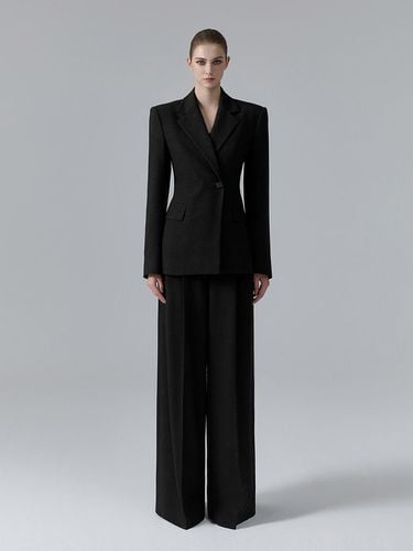 High Waist Wool Blend Wide Pants [] - NUMERO SETTE - Modalova