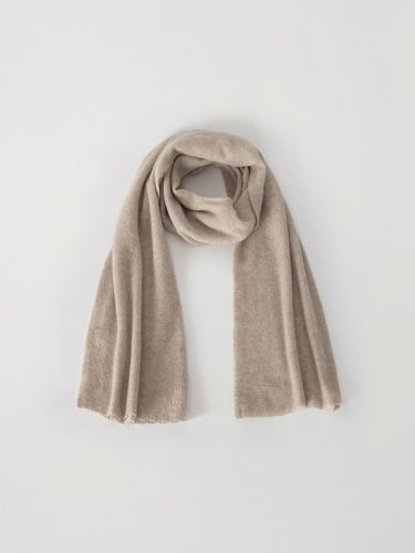 Cashmere Wide Lightweight Muffler [Warm Grey] - TERRE DE CASHMERE - Modalova