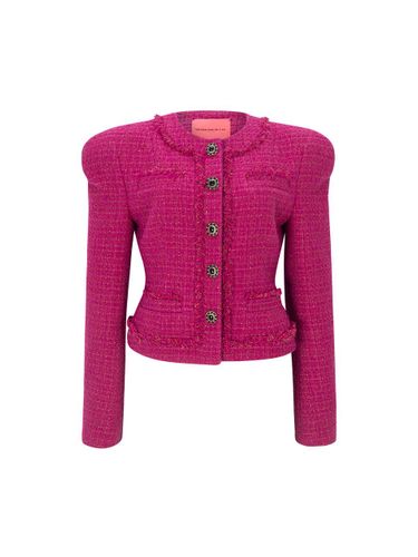 Collarless Structured Japanese Tweed Jacket [] - NUMERO SETTE - Modalova