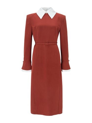 Point Collar Silk Tailored Dress [] - NUMERO SETTE - Modalova