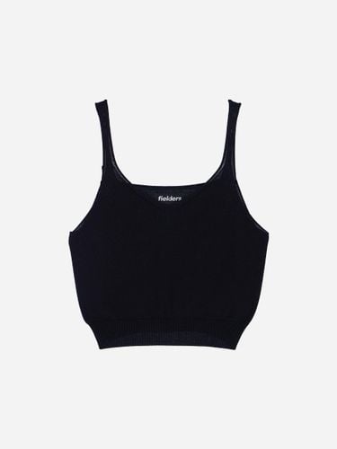 Bustier V-neck Sleeveless Knit Top [BLACK] - fielders - Modalova