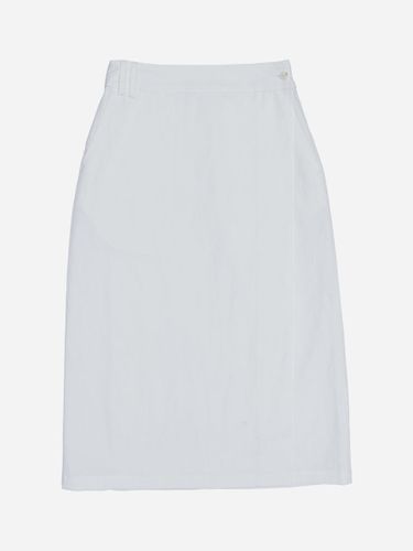 Feminine Button Wrap Long Skirt [White] - fielders - Modalova