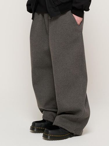 Wool Wide String Sweat Pants [Charcoal] - CARGOBROS - Modalova