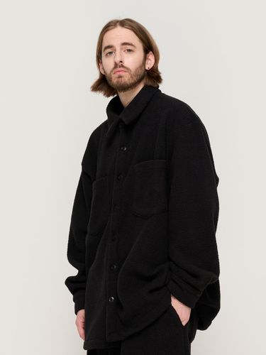 Teddy Oversized Fleece Shirt [Black] - CARGOBROS - Modalova