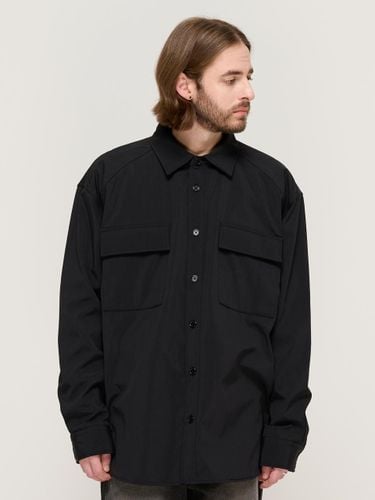 Two Pocket Nylon Napping Relaxed Shirt [Black] - CARGOBROS - Modalova