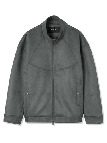 Suede Outpocket Biker Jacket [-] (HAAUJ14) - ADHOC - Modalova