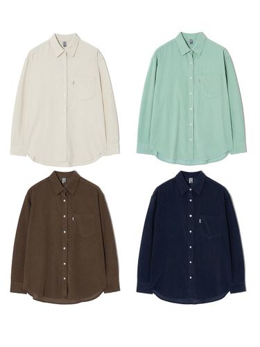 Washed Cotton Relaxed Fit Corduroy Shirt - VANISHMENT - Modalova