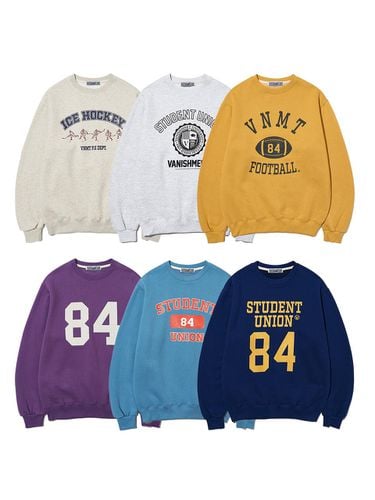 Vintage Cotton Relaxed Fit College Sweatshirt - VANISHMENT - Modalova