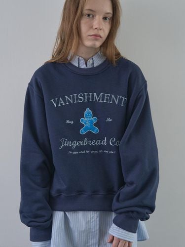 Gingerbread Cozy Poly-Cotton Sweatshirt [Navy] - VANISHMENT - Modalova