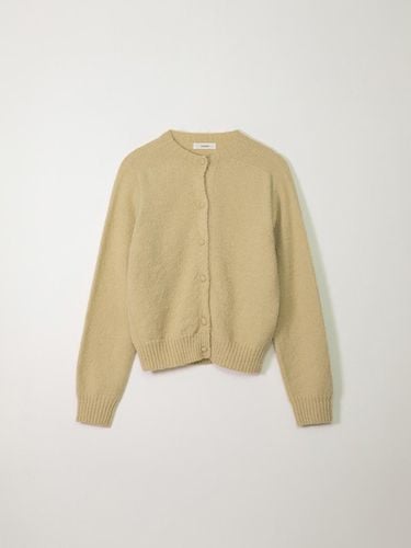 Alpaca Wool Round Neck Cardigan [Buttery Yellow] - SAGEMENT - Modalova