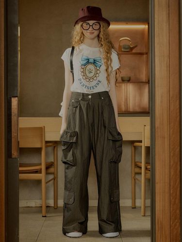 Cotton Nylon Wide Leg Pants [] (SKAGO2) - PARISIEN’S KYOTO TRIP - Modalova