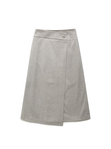 A-Line Wrap Slit Skirt (A244MWSB15) - NICE CLAUP - Modalova