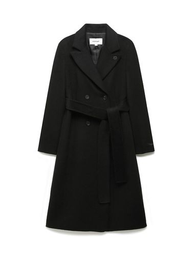 Metal Detail Slim-fit Long Wool-Cashmere Coat (A244PWCA65) - NICE CLAUP - Modalova