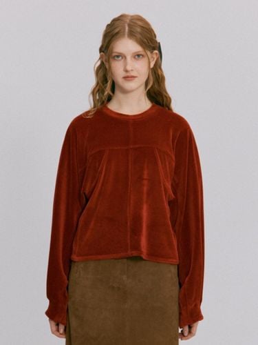 Velour Cotton Blend Relaxed Fit Shirt [RED] - PARISIEN’S KYOTO TRIP - Modalova