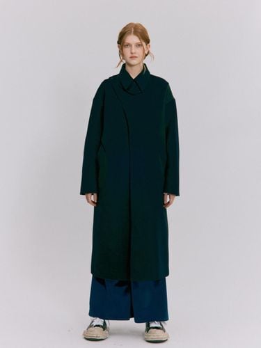 Wool Blend Oversized Coat [Navy] - PARISIEN’S KYOTO TRIP - Modalova