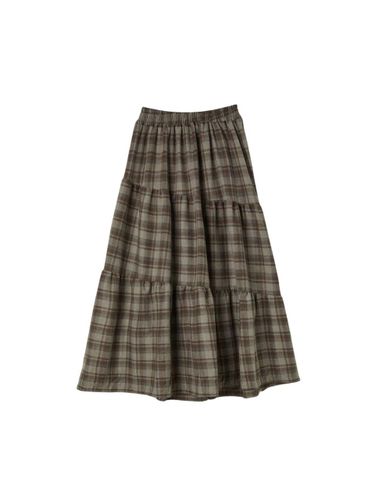 Cancan Check A-line Long Skirt (AQ4WSB40) - LAP - Modalova